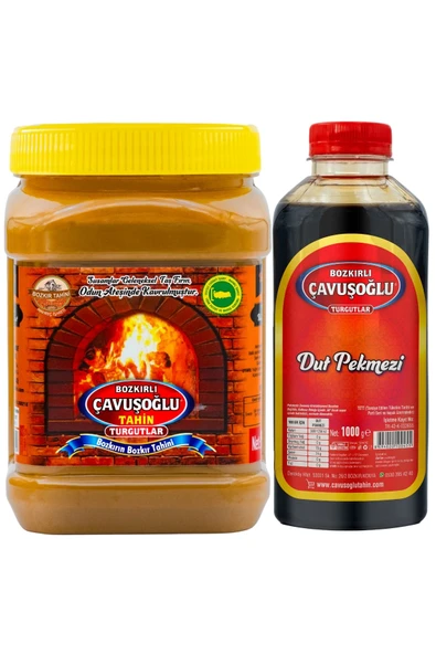 Bozkırlı Çavuşoğlu Çifte Kavrulmuş Kepekli Bozkır Tahini 930 gr Çavuşoğlu Dut Pekmezi 1000 gr ürün görseli 1