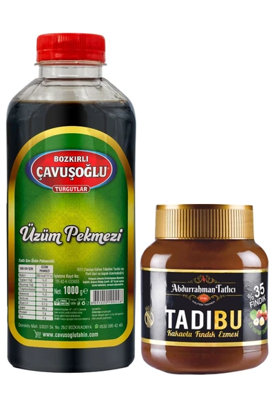 Abdurrahman Tatlıcı Tadıbu 330 Gr + Çavuşoğlu Üzüm Pekmezi 1000 Gr ürün görseli 1