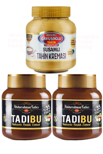 Abdurrahman Tatlıcı Abdurrahman Tatlıcı Tadıbu 330 gr x 2 Adet + Çavuşoğlu Susamlı Tahin Kreması 330 gr ürün görseli 1