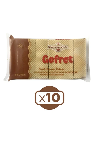 Abdurrahman Tatlıcı Gofret Kakaolu 200 gr x 10 Adet ürün görseli 1