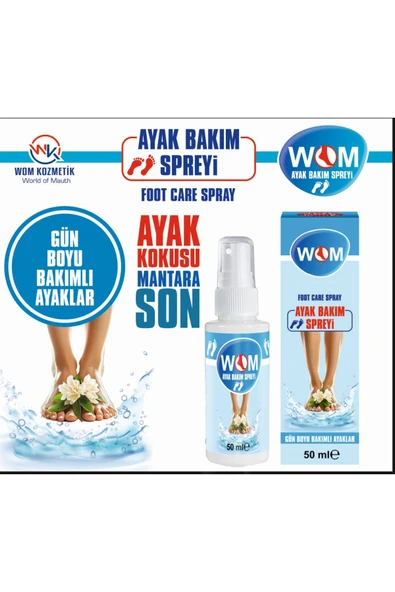 WOM AYAK BAKIM SPREYİ 50 ML ürün görseli 1