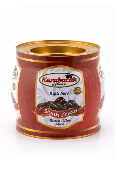 Karabacak Zeytin Karabacak Siyah Zeytin Mega Boy 2 Kg Teneke ürün görseli 1