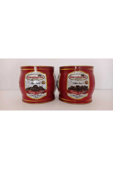 Karabacak Zeytin Karabacak Siyah Zeytin Mega Boy 2 Kg Teneke (2 adet) ürün görseli 1