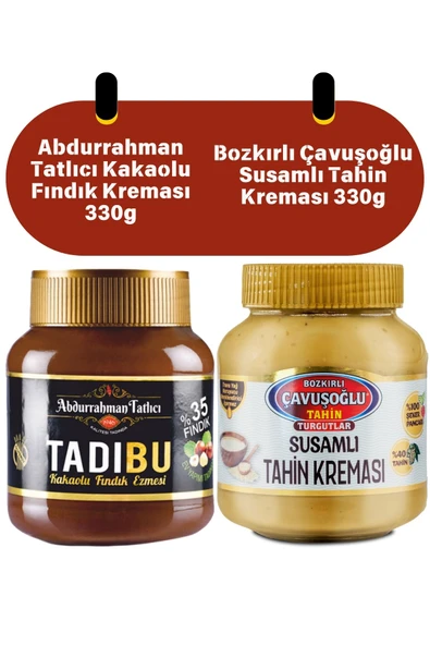 Abdurrahman Tatlıcı Abdurrahman Tatlıcı Tadıbu 330 gr+ Çavuşoğlu Susamlı Tahin Kreması 330 gr ürün görseli 1