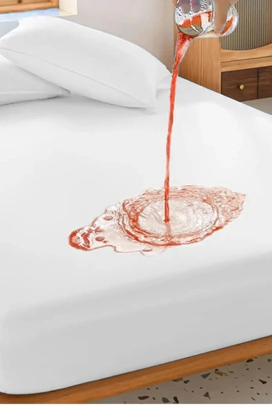 Micro Fitted Full Kenar Su Sıvı Geçirmez Alez Yatak Koruyucu Beyaz 70 x 140 cm ürün görseli 1