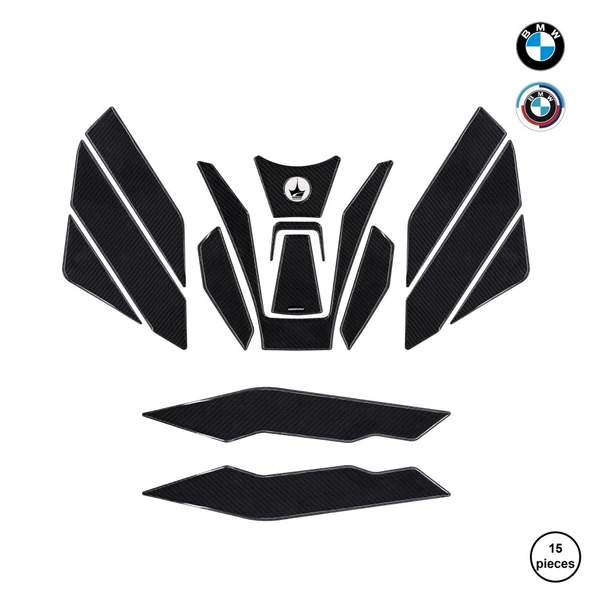 Grippatch BMW F900 XR 2024 ile Uyumlu Kaydırmaz 6D Karbon 15 Parça Tank Pad Seti GC35 ürün görseli 1