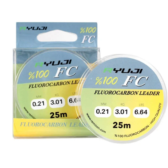 Ryuji Fluoro Carbon 25 M Shock Leader Misina ürün görseli 1