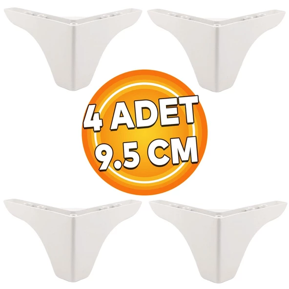Bellona Rose Berjer Mobilya Kanepe Sehpa Puf Koltuk Ayağı 9.5 Cm Beyaz Baza Ayakları (4 ADET) ürün görseli 1