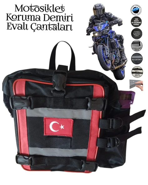 sevbags motosiklet ön koruma demiri çantaları dikdörtgen evalı ürün görseli 1