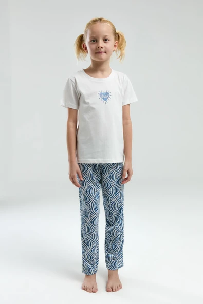 Arnetta 3305 Kız Çocuk Dream Shine Bisiklet Yaka Kısa Kollu Pijama Takım ürün görseli 1