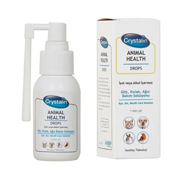 Crystalin Kedi Köpek İçin Göz Kulak Ve Ağız Bakım Solüsyonu 50 ml ürün görseli 1