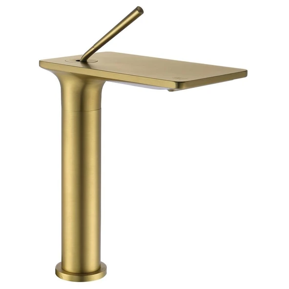 FONTANA YÜKSEK LAVABO BATARYASI (FIRÇALANMIŞ ALTIN) ürün görseli 1