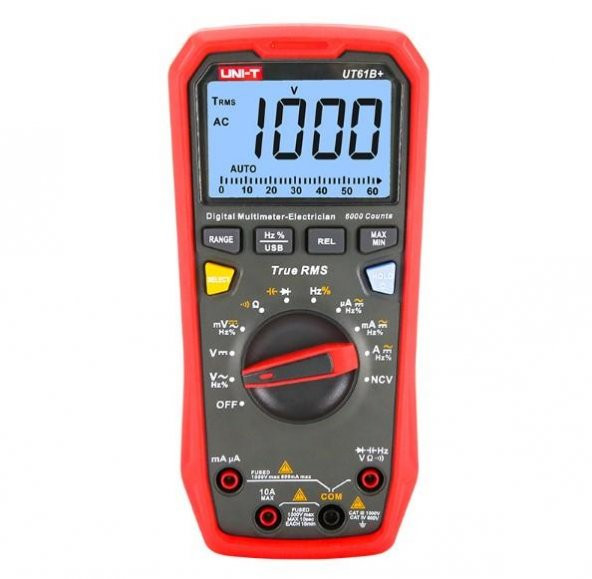 UNI-T  UT 61B+ True Rms Dijital Multimetre 1000v Ac/Dc 10a Ac/Dc Ncv 60mr 60mf ürün görseli 1