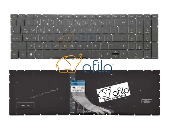 HP 255 G9 (6Q8N2ES10) uyumlu Notebook Klavyesi, Laptop Tuş Takımı (Siyah TR) ürün görseli 1