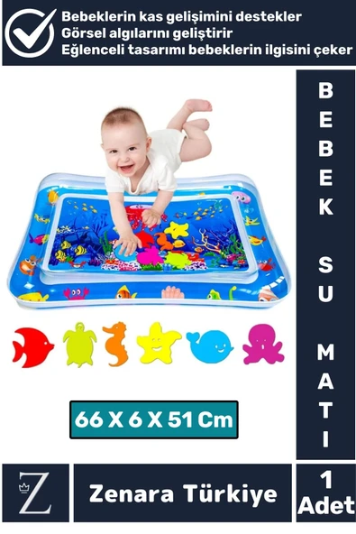 Premium BPA Free Bebek Aktivite Oyuncağı Emekleme Zamanı Yatak Minder Renkli Su Oyun Matı ürün görseli 1