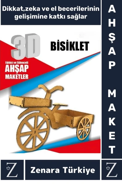 Premium Görsel Zeka El Becerisi Geliştirici Boyanabilir Puzzle Oyun Dekoratif Demonte Ahşap 3D Maket ürün görseli 1