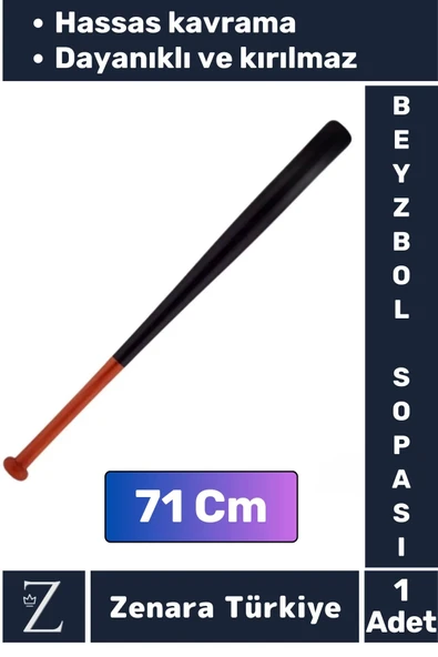 Premum Kırılmaya Dayanıklı Hassas Kavrama Yüksek Kaliteli Ahşap Baseboll Beyzbol Sopası 71 Cm ürün görseli 1