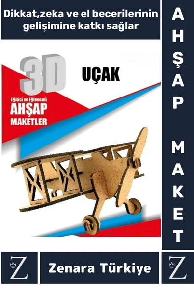 Premium Görsel Zeka El Becerisi Geliştirici Boyanabilir Puzzle Oyun Dekoratif Demonte Ahşap 3D Maket ürün görseli 1