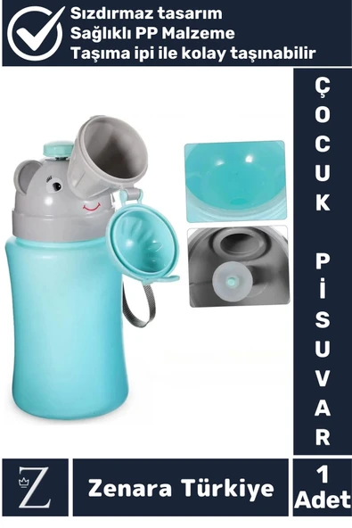 Premium Sağlıklı PP Malzeme +2 Yaş Taşıma İpli Tuvalet Eğitim Çocuk Lazımlık Sızdırmaz Pisuvar ürün görseli 1