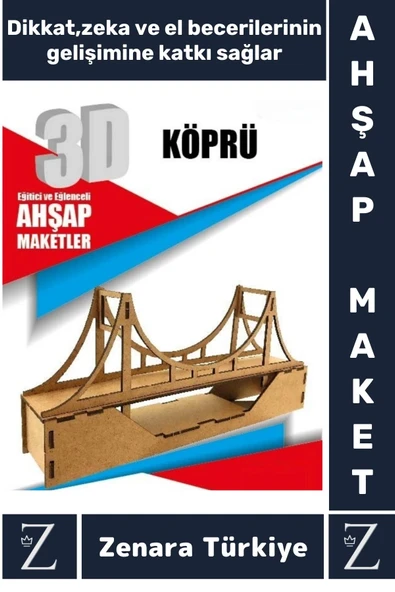 Premium Görsel Zeka El Becerisi Geliştirici Boyanabilir Puzzle Oyun Dekoratif Demonte Ahşap 3D Maket ürün görseli 1