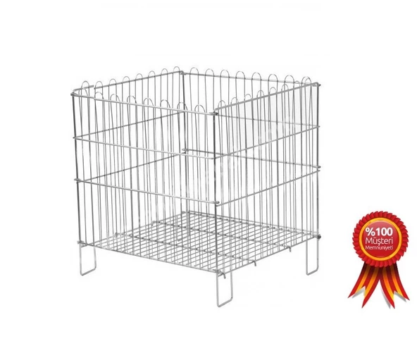 Katlanır Havuz Sepet - Krom ve Galvaniz Kaplı Havuz Sepet  53x53 cm ürün görseli 1