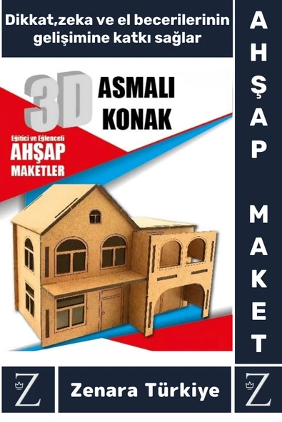 Premium Görsel Zeka El Becerisi Geliştirici Boyanabilir Puzzle Oyun Dekoratif Demonte Ahşap 3D Maket ürün görseli 1