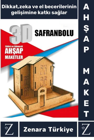 Premium Görsel Zeka El Becerisi Geliştirici Boyanabilir Puzzle Oyun Dekoratif Demonte Ahşap 3D Maket ürün görseli 1