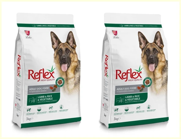 Reflex Kuzulu, Pirinçli ve Sebzeli Yüksek Kaliteli Köpek Maması 3 Kg*2 ADET ürün görseli 1