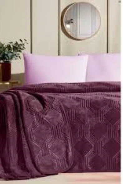 Özdilek Trendy Art Deco Kül Moru Battaniye Tek Kişilik ürün görseli 1