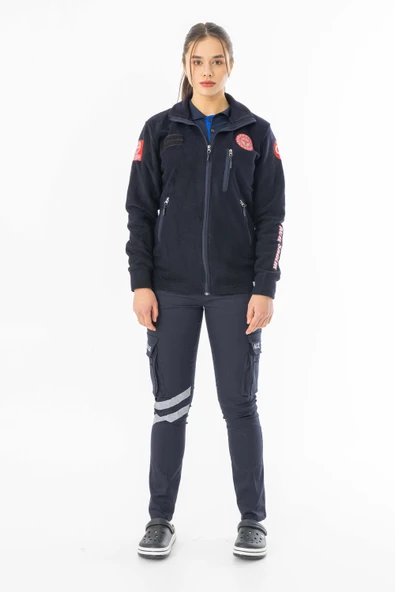 112 Acil Tıp Teknisyeni Fermuarlı Polar Ceket Unisex (ATT006) ürün görseli 1