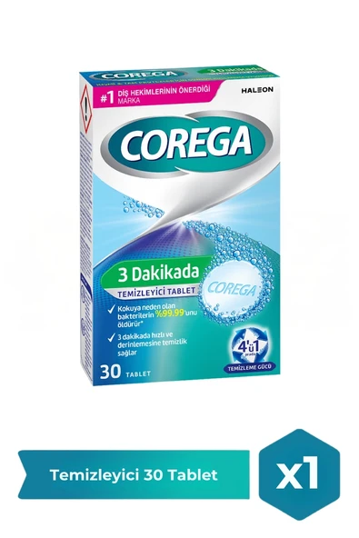 Corega 3 Dakikada Temizleyici 30 Tablet ürün görseli 1