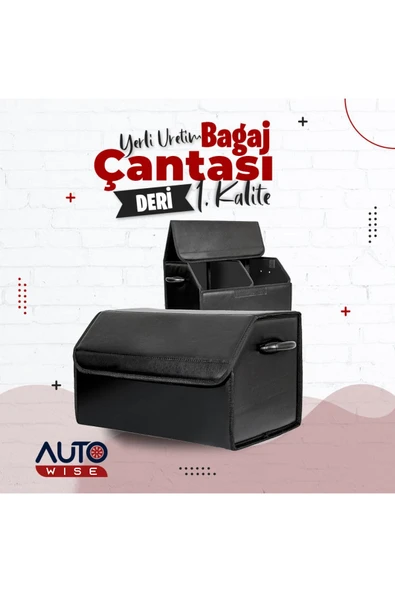 Autowise Oto Deri Bagaj Organizer Deri Bagaj Çantası Araç Bagaj Düzenleyici ürün görseli 1