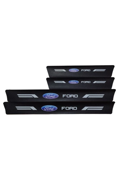Autowise Ford Logolu Uyumlu Karbon Kapı Eşiği Koruyucu Bant Folyo 4'lü Set ürün görseli 1