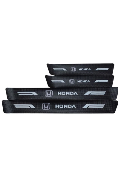 Autowise Honda Logolu Karbon Kapı Eşiği Koruyucu Bant Folyo 4'lü Set ürün görseli 1