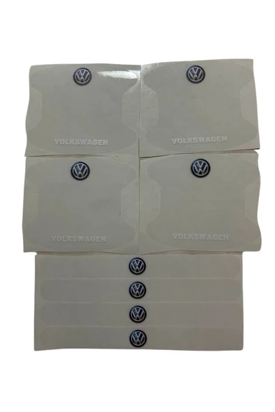Autowise Volkswagen Marka Logolu Oto Kapı Kolu Çizik Önleyici Yapışkan 8'li Set ürün görseli 1