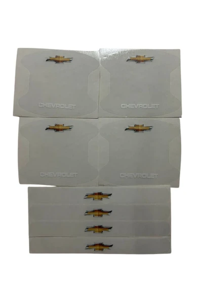 Autowise Chevrolet Marka Logolu Oto Kapı Kolu Çizik Önleyici Yapışkan 8'li Set ürün görseli 1