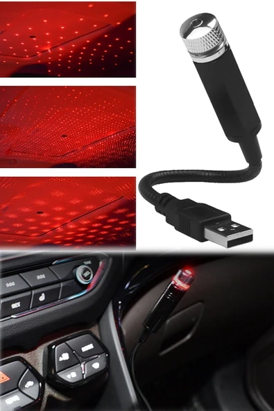 Autowise Araç Içi Usb Tavan Led Aydınlatma Disko Işık Star Light ürün görseli 1