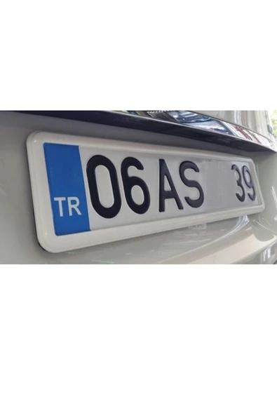 Autowise Beyaz Çerçeveli Oto Plakalık Abs Plastik Esnek Plakalık 2 Adet ürün görseli 1
