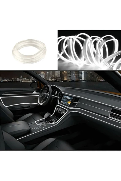Autowise Araç İçi Neon Aydınlatma Led Göğüs Torpido Ledi Neon İp Led Beyaz 2 Metre ürün görseli 1