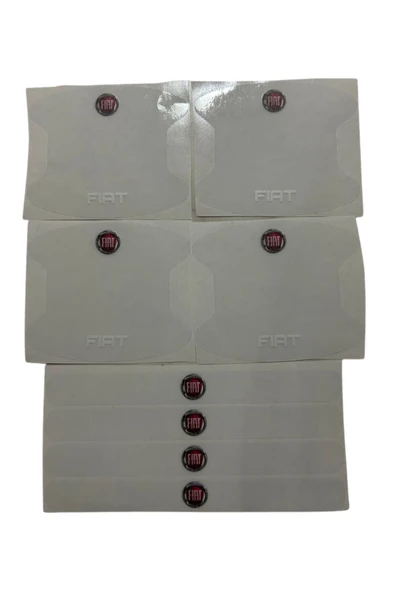 Autowise Fiat Marka Logolu Oto Kapı Kolu Çizik Önleyici Yapışkan 8'li Set ürün görseli 1