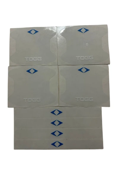 Autowise Togg Marka Logolu Oto Kapı Kolu Çizik Önleyici Yapışkan 8'li Set ürün görseli 1