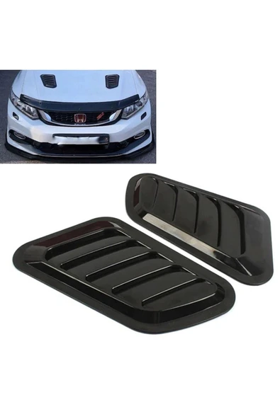 Autowise Kaput Üstü Havalandırma Izgarası Piano Black Abs Plastik Vent Ultra Parlak Siyah ürün görseli 1