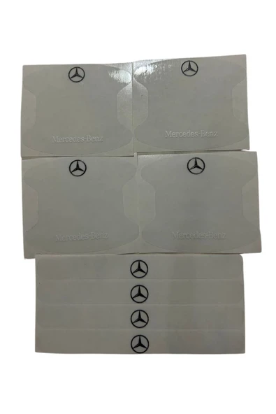 Autowise Mercedes-Benz Marka Logolu Oto Kapı Kolu Çizik Önleyici Yapışkan 8'li Set ürün görseli 1