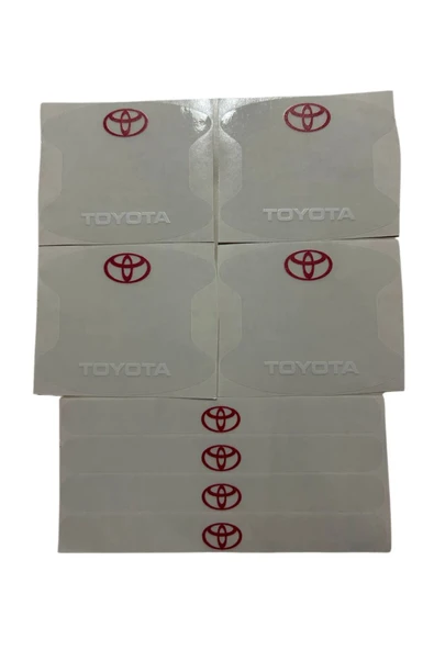 Autowise Toyota Marka Logolu Oto Kapı Kolu Çizik Önleyici Yapışkan 8'li Set ürün görseli 1
