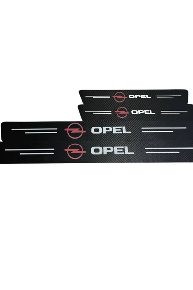 Autowise Opel Logolu Karbon Kapı Eşiği Koruyucu Bant Folyo 4'lü Set ürün görseli 1