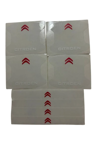 Autowise Citroen Marka Logolu Oto Kapı Kolu Çizik Önleyici Yapışkan 8'li Set ürün görseli 1