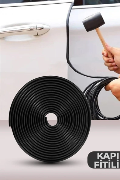 Autowise Oto Kapı Fitili Çizilmelere Karşı Koruyan Araç Kapı Koruyucu Fitil Siyah 5 Metre ürün görseli 1