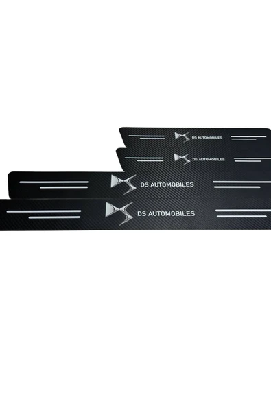 Autowise DS Logolu Karbon Kapı Eşiği Koruyucu Bant Folyo 4'lü Set ürün görseli 1