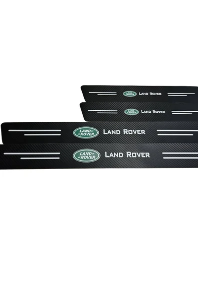 Autowise Land Rover Logolu Karbon Kapı Eşiği Koruyucu Bant Folyo 4'lü Set ürün görseli 1