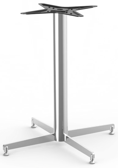 Ortadan Tablalı Modern Parlak Krom Cube Masa Ayağı 70-460 mm. ürün görseli 1
